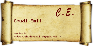 Chudi Emil névjegykártya