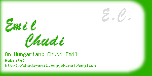 emil chudi business card